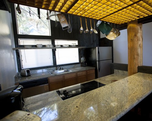 A well equipped kitchen.