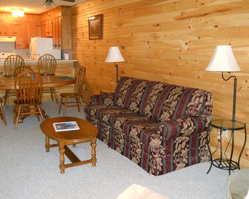 An open plan living room and dining area.