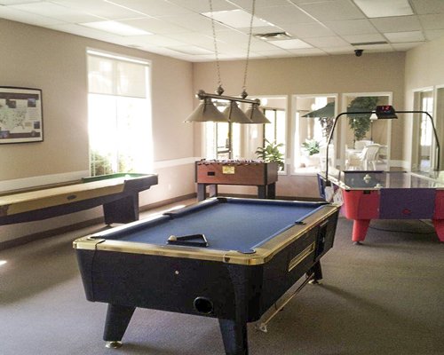 An indoor recreation room.