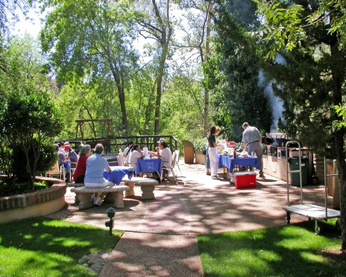 An outdoor fine dining restaurant.