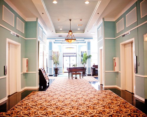 A corridor at the Legacy Vacation Club Brigantine Beach resort.