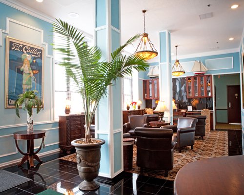 Indoor lounge area at Legacy Vacation Club Brigantine Beach.