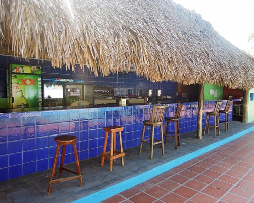 A view of the poolside bar.