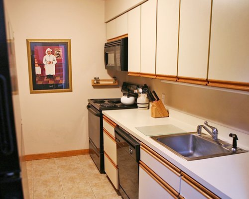 A well furnished kitchen.