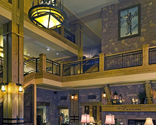 Interior view of the Grand Summit Hotel The Canyons resort.