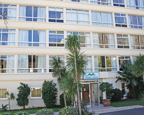 An entrance to the multi story condo.