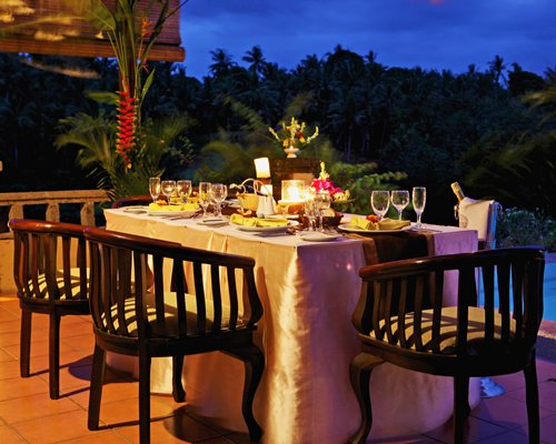 A fine dining area at the Bali Masari Villas & Spa.