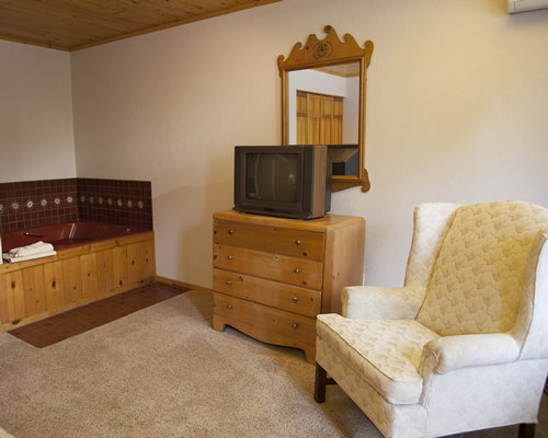 A well furnished living room with a television.