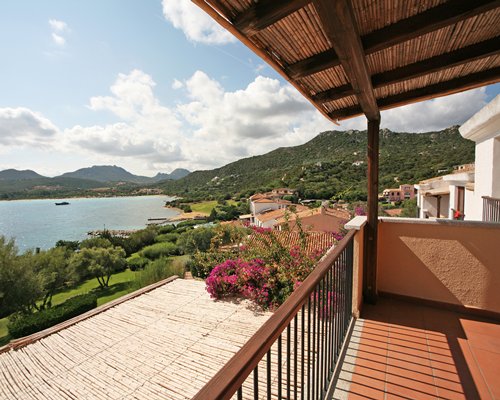 Balcony with sea view.