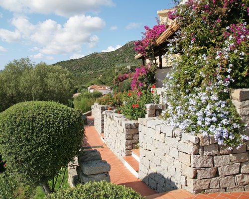 A pathway alongside the resort.