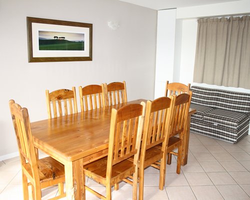 An open plan living room and dining area.