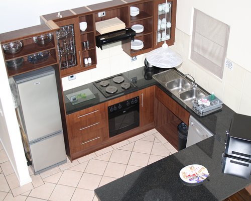 A well equipped kitchen.