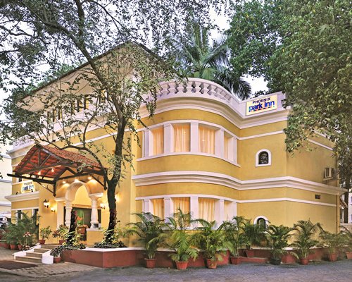 An exterior view of the resort.