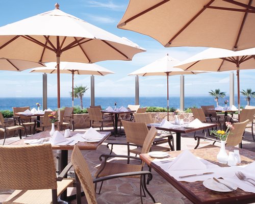 An outdoor fine dining restaurant.