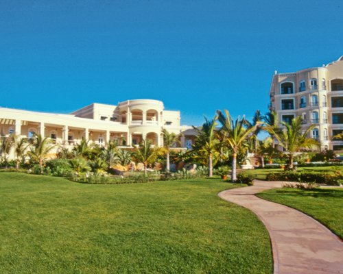 A pathway leading to the resort.