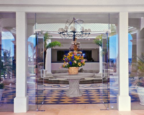 Entrance and reception of Pueblo Bonito Resort.