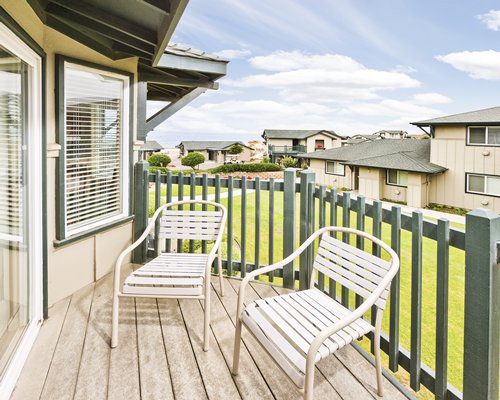 Balcony with patio.