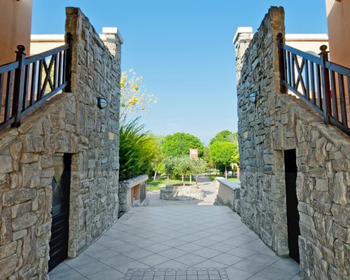 Entrance with stairways to Villaggio Emmanuele.