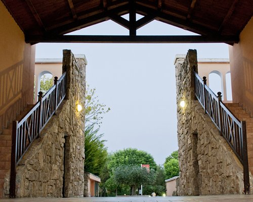 Entrance of Villaggio Emmanuele with stairway.