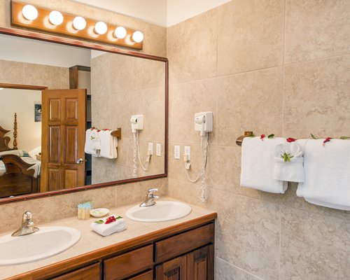 A double sink vanity.
