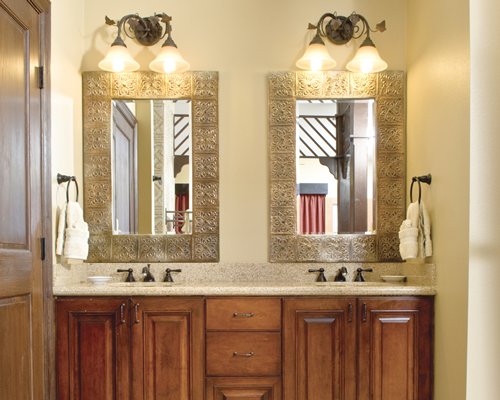 A double sink vanity.