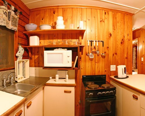 An open plan kitchen.