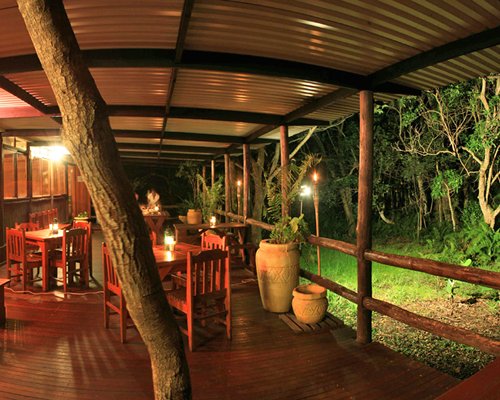 An outdoor fine dining restaurant.