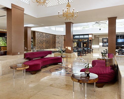 A large well furnished lobby.