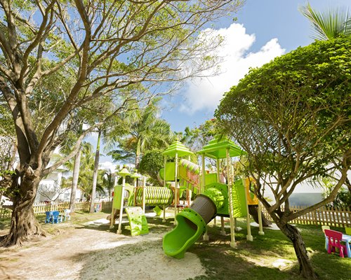 An outdoor kids play area.