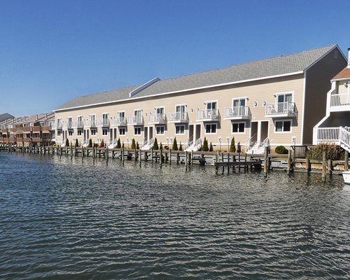 Exterior view of multiple units from the waterfront.