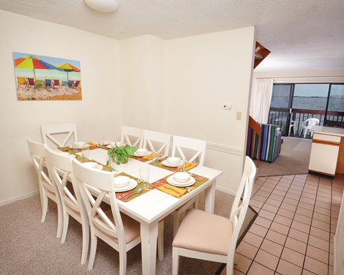 A well furnished dining area.