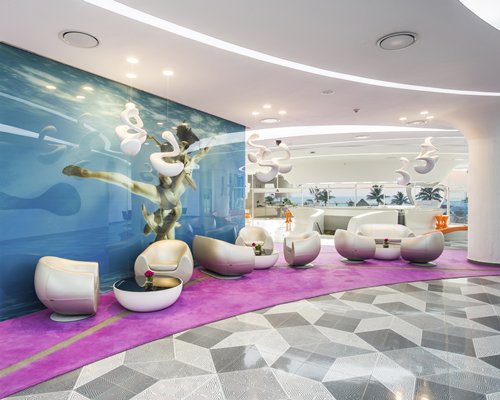 An indoor lounge area.