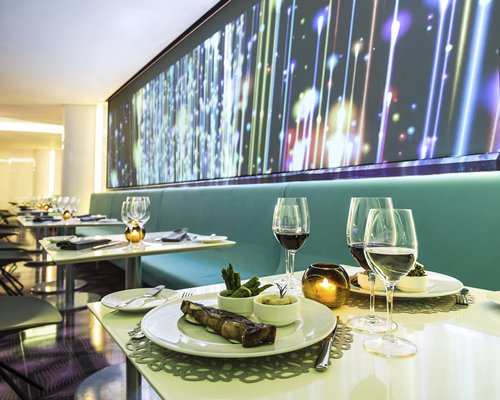 An indoor fine dining restaurant.