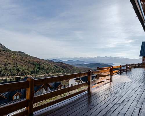Exterior view of multiple unit balconies at Hosteria del Cerro.
