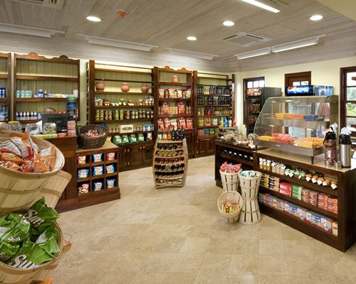 A well stocked mini super market.