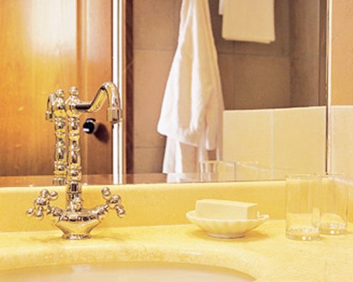 A single sink vanity.