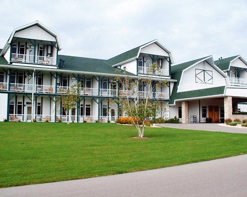 A scenic exterior view of Birchwood Lodge.