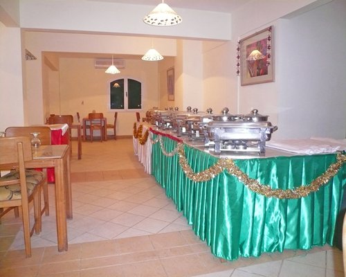 An indoor buffet at the resort.