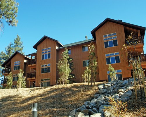 An exterior view of the WorldMark South Shore resort.