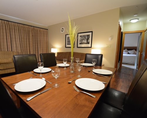 A well furnished dining area.