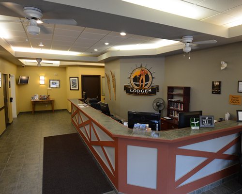 A well furnished reception at the resort.