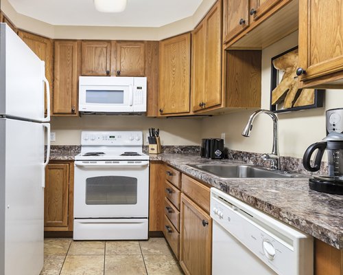 A well equipped kitchen.