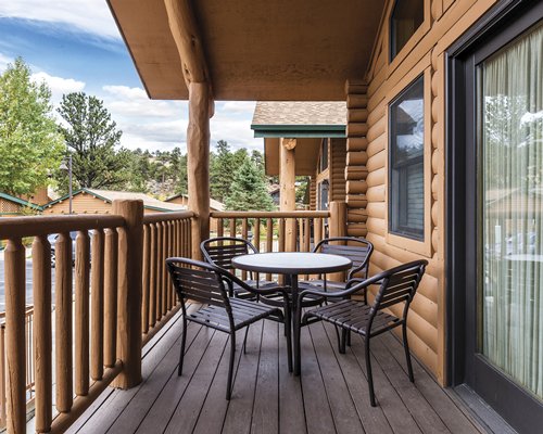 Balcony with patio.