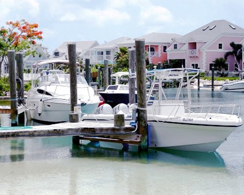 A marina at the beach.