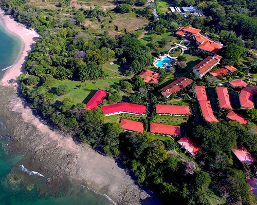 An aerial view of the resort.