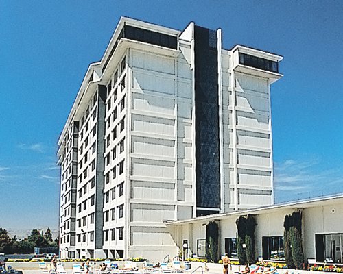 An exterior view of the multi story condo.