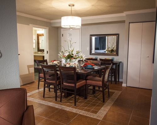 A well furnished dining area.