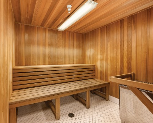 A SAUNA AT WYNDHAM HARBOUR LIGHTS.