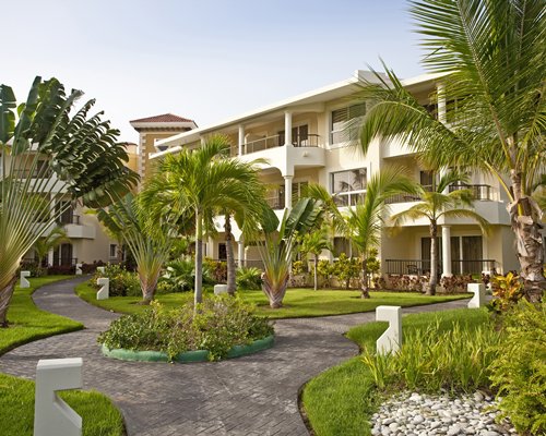 A scenic exterior view of Club Melia At Paradisus Palma Real resort.