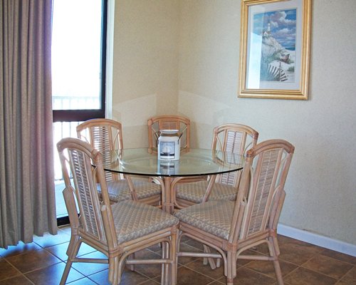 A well furnished dining room.